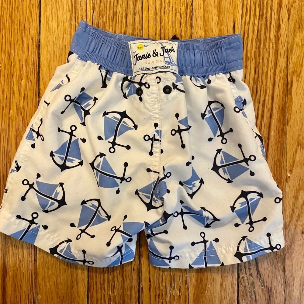 Janie & Jack baby boy swim trunk 6-12m